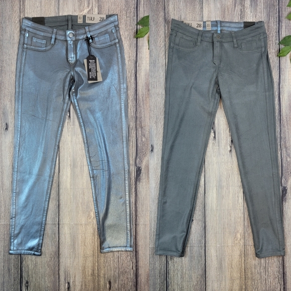 BleuLab NWT Reversible Collection Detour Leggings in Gray Suede Bleu Mercury - Picture 1 of 13
